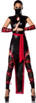 Mask Paradise Kostuum -M- Hot Ninja Zwart/Rood