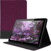 kwmobile hoes voor Huawei MediaPad T5 10 - Tablethoes met standaard in paars / zwart - Tablet flip cover - Ultra dun