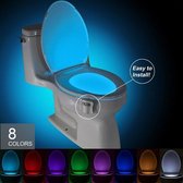 16/8 kleuren achtergrondverlichting voor kom wc toiletbril - verlichting met bewegingssensor, slimme badkamer toilet led toiletlamp - 8 kleuren [8 kleuren]