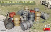 1:35 MiniArt 35597 German 200L fuel drums set WWII Plastic Modelbouwpakket