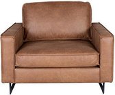 Nancy's Bank Arezzo - Zitbank - 1-Zits - Leder - Bankstellen - Banken - Cognac - 105 x 85 x 99 cm