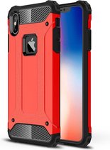 Apple iPhone XS Max Hoesje - Mobigear - Outdoor Serie - Hard Kunststof Backcover - Rood - Hoesje Geschikt Voor Apple iPhone XS Max