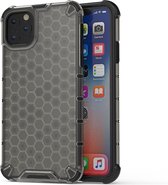 Apple iPhone 11 Pro Max Hoesje - Mobigear - Honeycomb Serie - Hard Kunststof Backcover - Zwart - Hoesje Geschikt Voor Apple iPhone 11 Pro Max