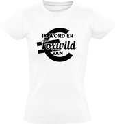 Foxwild Dames t-shirt | massa is kassa | Peter Gillis | Foxwild | Hatseflatse | Wit