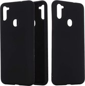 Soft Backcover Hoesje Geschikt voor: Samsung Galaxy M11 - Silicone - Zwart