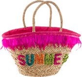 J-Line Strandtas Riiet Summer Fuchsia