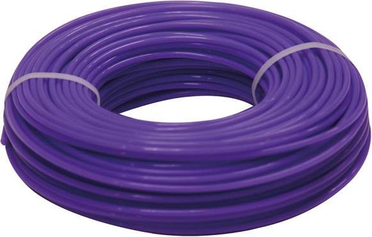 Toolland Trimmerdraad, nylon, paars, 3 mm, 50 m