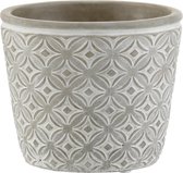 J-Line Bloempot Oosters Keramiek Grijs Medium