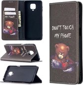 Voor Xiaomi Redmi Note 9 Pro Gekleurde Tekening Patroon Onzichtbare Magnetische Horizontale Flip PU Lederen Case met Houder & Kaartsleuven & Portemonnee (Beer)