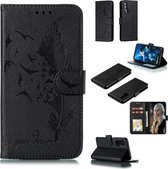 Veerpatroon Litchi Texture Horizontale Flip Leren Case met Portemonnee & Houder & Kaartsleuven Voor Huawei Honor 20 Pro (Zwart)