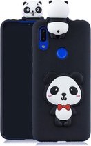 Voor Xiaomi Redmi 7 3D Cartoon Pattern Shockproof TPU beschermhoes (Red Bow Panda)