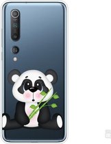 Voor Xiaomi Mi 10 5G schokbestendig geverfd transparant TPU beschermhoes (bamboe panda)