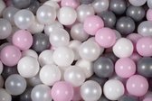 Ballenbakballen set 100 ballenbak ballen - Wit, Wit Pearl, Zilver, Pastel Roze