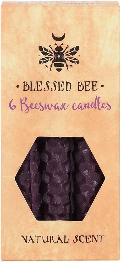 Something Different - Pack of 6 Purple Beeswax Spell Candles Kaars - Paars