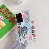 Voor Samsung Galaxy A41 EU-versie laserbloemen patroon TPU beschermhoes (verse rode bloem)