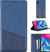 Voor Samsung Galaxy M10 MUXMA MX109 Horizontale flip lederen tas met houder & kaartsleuf & portemonnee (blauw)