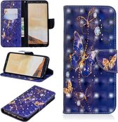3D Gekleurde Tekening Patroon Horizontale Leren Flip Case voor Galaxy S8 Plus, met Houder & Kaartsleuven & Portemonnee (Paarse Vlinder)