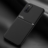 Voor vivo iQOO 3 Classic Tilt Strip Grain Magnetisch Schokbestendig PC + TPU-hoesje (zwart)