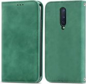 Retro Skin Feel Business Magnetische Horizontale Flip Leren Case Met Houder & Kaartsleuven & Portemonnee & Fotolijst Voor OnePlus 8 (Groen)