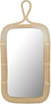 DEKO & CO Rotan spiegel - 59 x 25 cm - Beige
