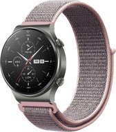 iMoshion Nylon Smartwatch Bandje voor de Huawei Watch GT 2,Huawei Watch GT 2 Pro,Huawei Watch GT 2e Sport 46 mm - Lichtroze