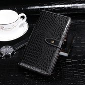 Voor Blackview A80 idewei Crocodile Texture Horizontale Flip lederen tas met houder & kaartsleuven & portemonnee (zwart)
