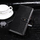 Voor Huawei Nova 6 idewei Crocodile Texture Horizontale Flip Leren Case met Houder & Kaartsleuven & Portemonnee (Zwart)
