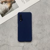 Voor Huawei Nova 6 schokbestendig Frosted TPU beschermhoes (donkerblauw)