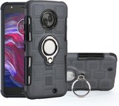 Voor Motorola Moto X4 2017 2 in 1 Cube PC + TPU beschermhoes met 360 graden draaien zilveren ringhouder (grijs)