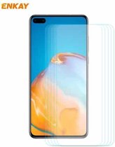 Voor Huawei P40 5 STKS ENKAY Hat-Prince 0.26mm 9H 2.5D Gebogen Rand Gehard Glas Film