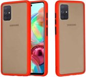 Voor Samsung Galaxy A71 Skin Hand Feeling Series Shockproof Frosted PC + TPU beschermhoes (rood)