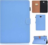 Voor Galaxy Tab A 10.1 (2016) T580 Effen Kleur Tablet PC Universele Magnetische Horizontale Flip Leren Case met Kaartsleuven & Houder (Blauw)