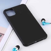 Effen kleur TPU schokbestendig hoesje voor iPhone 11 (zwart)