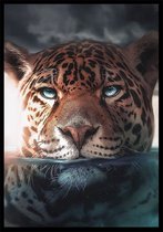 Water Jaguar A4 botanische jungle dieren poster