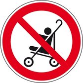 Verboden voor kinderwagens sticker 150 mm