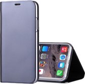 Voor iPhone X / XS Galvaniserende spiegel Horizontale flip lederen tas met houder (zwart)