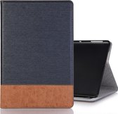 Cross Texture Horizontal Flip PU Leather Case voor Huawei MediaPad M5 Lite 10.1 inch, met houder & kaartsleuven & portemonnee (donkerblauw)