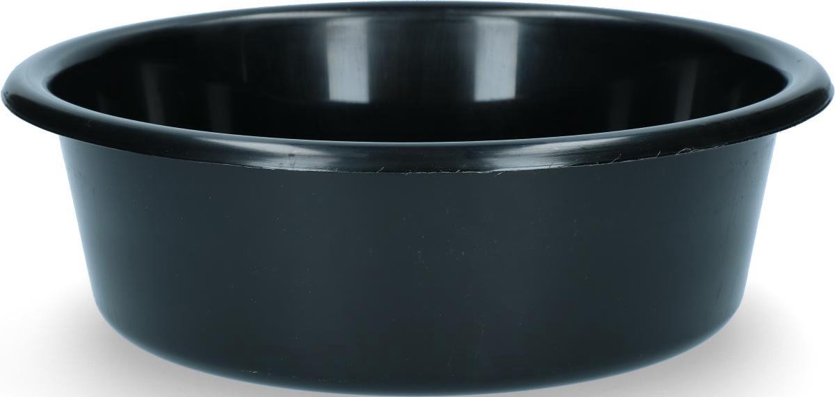 Vplast Voerbak 6L - Ronde Voederbak zonder Deksel - Voeremmer voor Paarden en Boederijdieren - Dierenvoer - Voerbak voor Dierenvoeding - Zwart