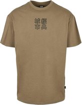 Urban Classics Heren Tshirt -L- Chinese Symbol Groen/Bruin