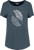 Blueloop Originals T-shirt Pure Scribble Leaves Dames Indigo Mt S