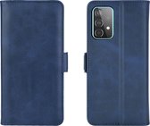 Samsung Galaxy A52s 5G Hoesje - Mobigear - Slim Magnet Serie - Kunstlederen Bookcase - Donkerblauw - Hoesje Geschikt Voor Samsung Galaxy A52s 5G