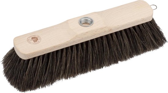 Houten binnenbezem 28 cm inclusief metalen telescoopsteel wit 80 - 130 cm - Zachte kamerbezems van Houten — afbeelding 4