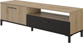 Gautier- TV Meubel Tv-meubel Tando  met lade & 2 deuren - 160cm - Bruin; Zwart