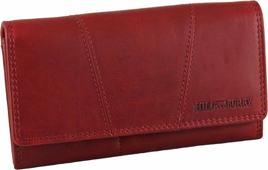 Portefeuille Femme HillBurry Leather - VL777023 - Cuir Vintage - RFID - Rouge