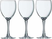 12x Stuks wijnglazen transparant 190 ml - Wijnglas voor rode of witte wijn op voet