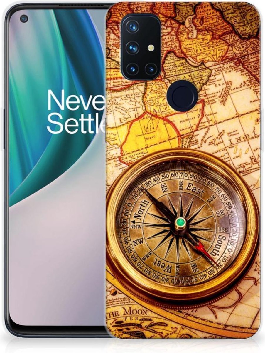OnePlus Nord N10 5G Siliconen Back Cover Kompas