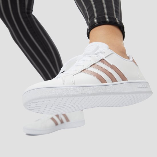 Adidas Grand Court Sneakers Wit/Goud Kinderen | bol.com