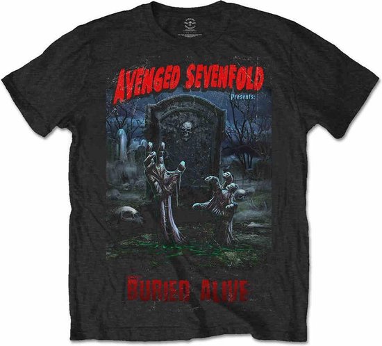 Avenged Sevenfold - Buried Alive Tour 2012 Heren T-shirt - M - Zwart