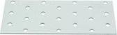 GeZu Impex ® Platte verbinders 60x140x2 mm /Geperforreerde plaat Verzinkt / Hout Verbinders Binnen / stalen verbindingsstukken /geperforeerde plaat plat ijzer