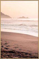 JUNIQE - Poster met kunststof lijst California Sunset Part 1 -13x18